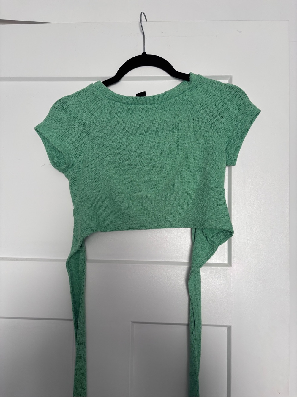 Mint Green Tie-Back Crop Top